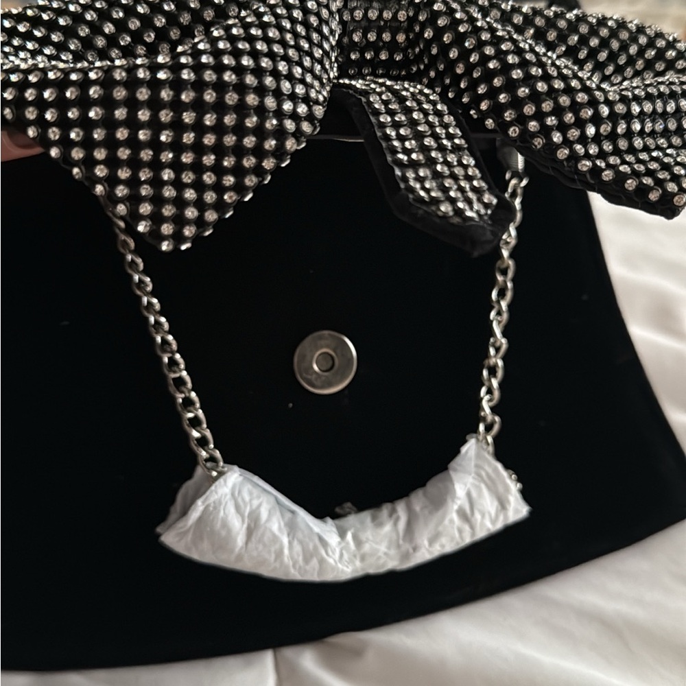 Black Bow Crystal Women's Bag - Picture 2 of 2